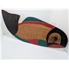 Image 1 : FOLK ART WOODEN BLACK-RED-GREEN FISH by Ron Smallwood