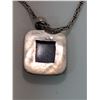 Image 3 : SILVER NECKLACE WITH SQUARE LAPIS LAZULI & TEARDROP PENDANTS