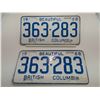 Image 1 : 1968 BC LICENSE PLATE (Pair)