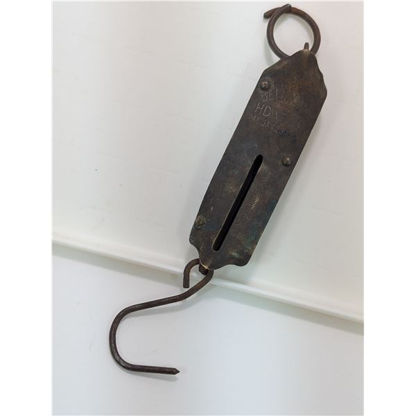 ANTIQUE BRASS FISHING SCALE