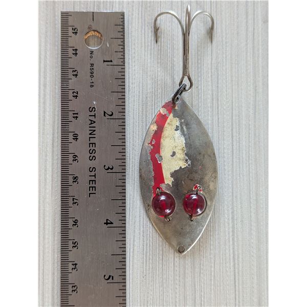 VINTAGE Hofschneider Red Eye Wiggler fishing lure, a vintage spoon lure