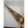 Image 4 : VINTAGE HAND SAW with FOLK Art Farm Scene.