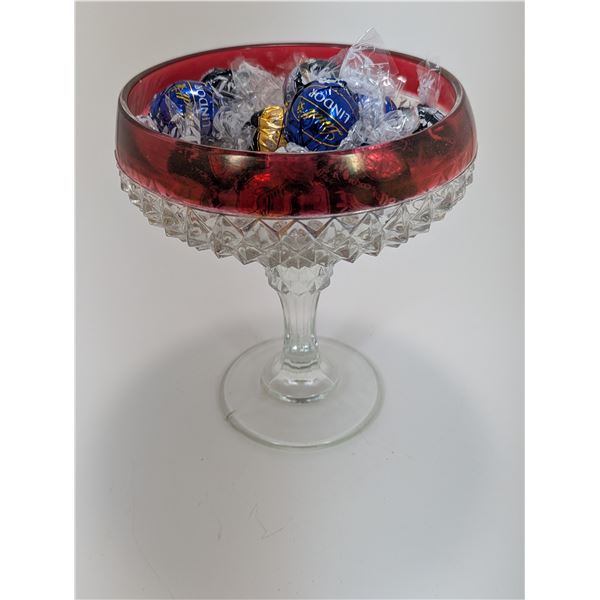 CRYSTAL CANDY DISH (Includes Lindor chocolates)
