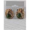 Image 1 : VINTAGE 1960'S JADE WIREWORK Clip-on Earrings