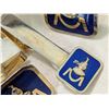 Image 4 : SCOTTISH LAS M MOTIF CUFFLINKS & TIE CLIP