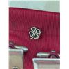 Image 3 : FOUR LEAF CLOVER  MOTIF CUFFLINKS & TIE CLIP