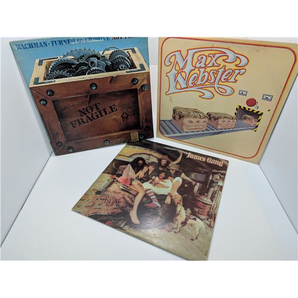 ROCK ALBUMS BTO, MAX WEBSTER & JAMES GANG