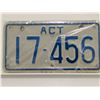 Image 1 : SMALL ACT LICENSE PLATE