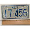 Image 2 : SMALL ACT LICENSE PLATE
