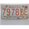 Image 1 : 1976 BC LICENSE PLATES