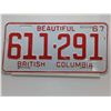 Image 1 : 1967 BC LICENSE PLATES