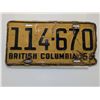 Image 1 : 1955 BC LICENSE PLATES