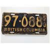 Image 1 : 1950 BC LICENSE PLATES