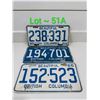 Image 1 : 1964, 65 & 66 BC LICENSE PLATE