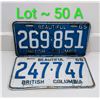 Image 1 : 1965 & 66 BC LICENSE PLATE