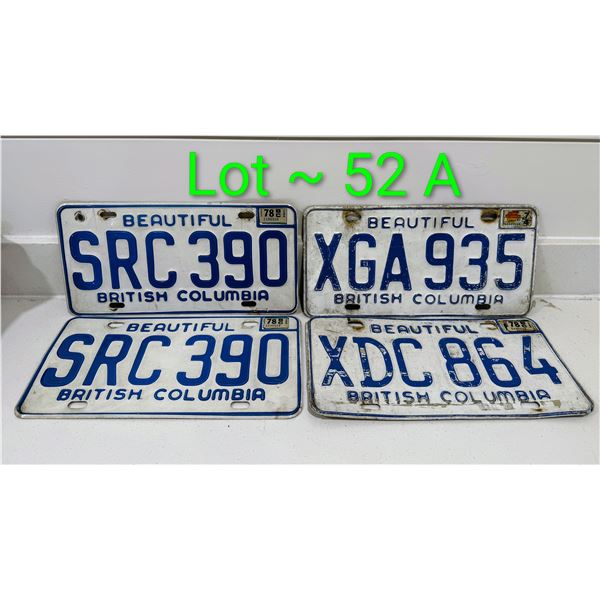 1978 BC LICENSE PLATE