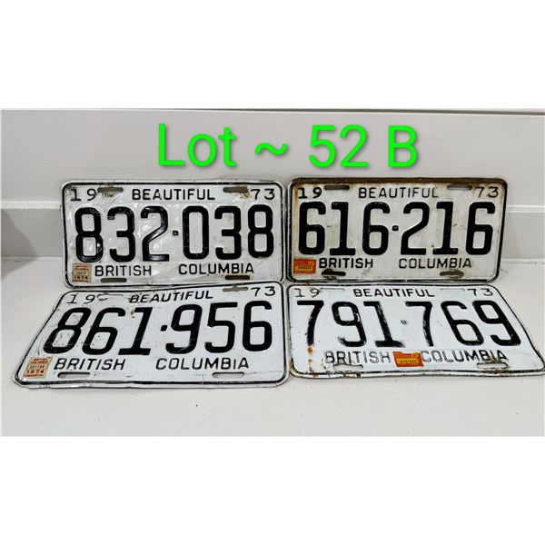 1973 BC LICENSE PLATE