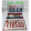 Image 1 : 1977 ALASKA, WA,& IDAHO LICENSE PLATES