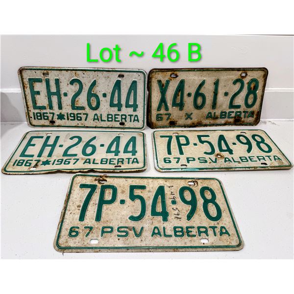 1967 ALBERTA LICENSE PLATES
