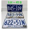 Image 1 : 1970, 78 & 1980 ONTARIO LICENSE PLATES