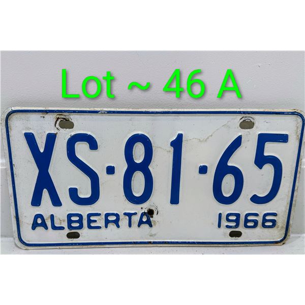 1965 ALBERTA LICENSE PLATES