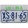 Image 1 : 1965 ALBERTA LICENSE PLATES