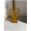 Image 2 : Vintage 10 inch ice spark Amber Vase
