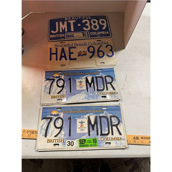 British Columbia license plates