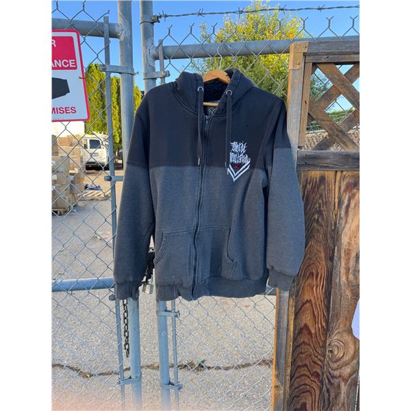 Meta metal zip up large