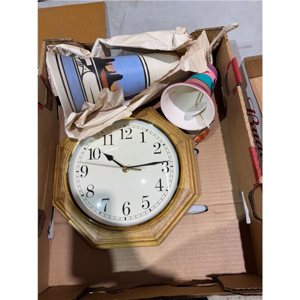 Clock and pottery windchimes