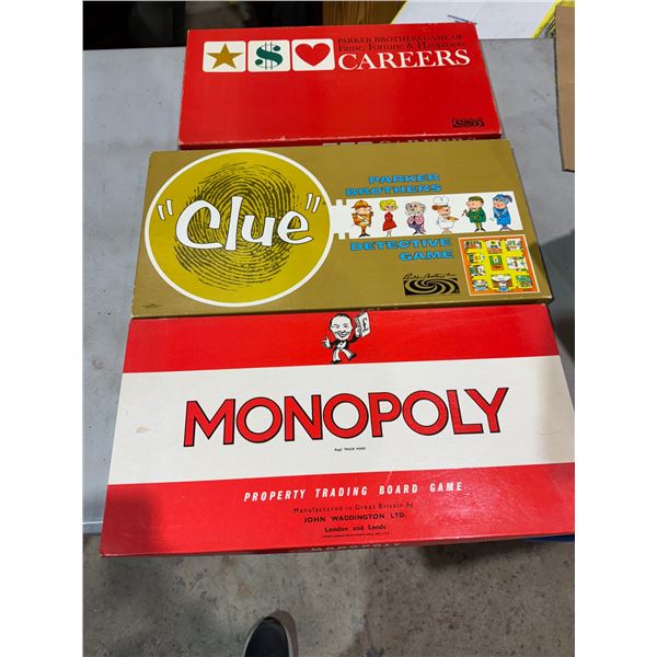 Careers clue in monopoly games