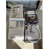 Image 1 : Curtains, dining chair, cover, and towel ring