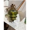 Image 1 : Beautiful green glass, swag light