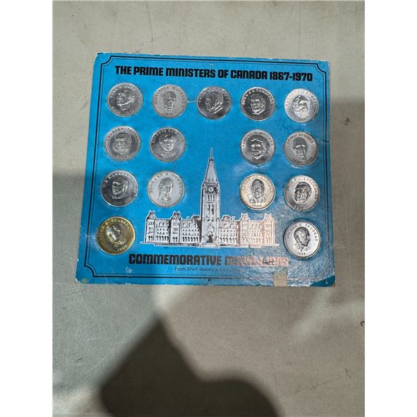 The Prime Ministers of Canada commemorative medallions