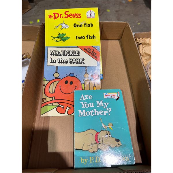 Dr. Seuss books and Mr. tickle Mr. men book