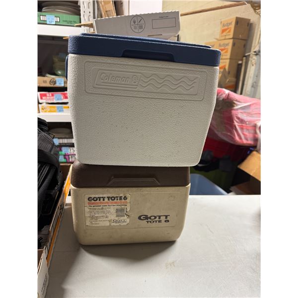Coleman and GOTT cooler