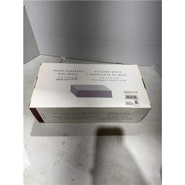 New floating wood shelf