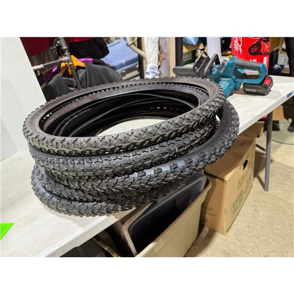 Assorted bike tires