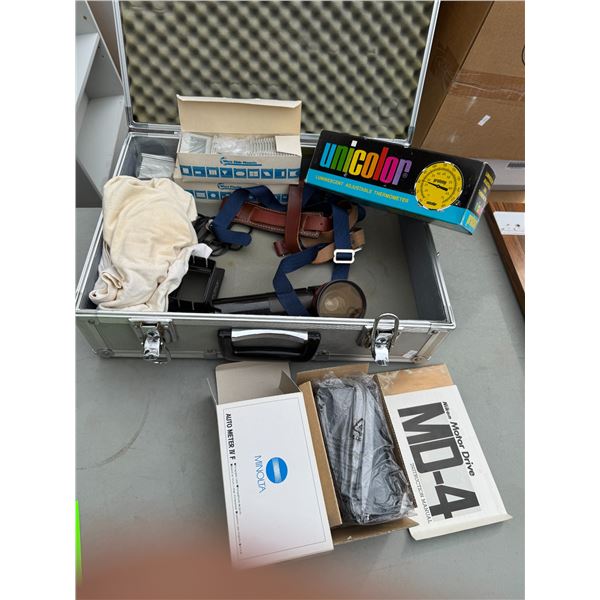 Camera related items in case