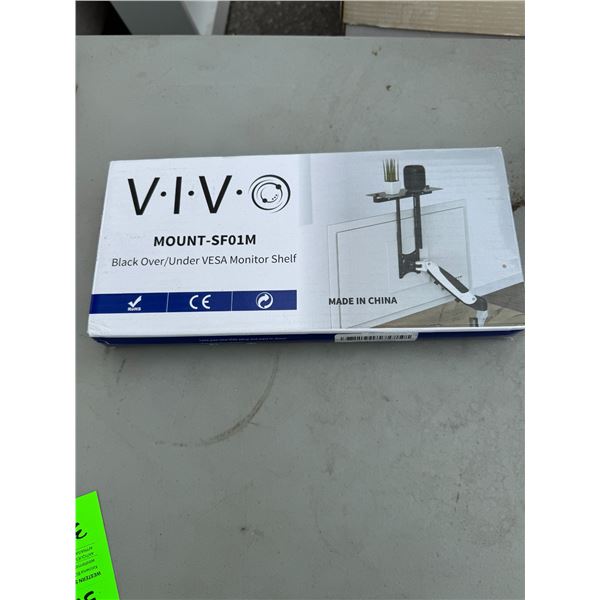 VIVO Mount – SF01M Black over/under VESA monitor shelf
