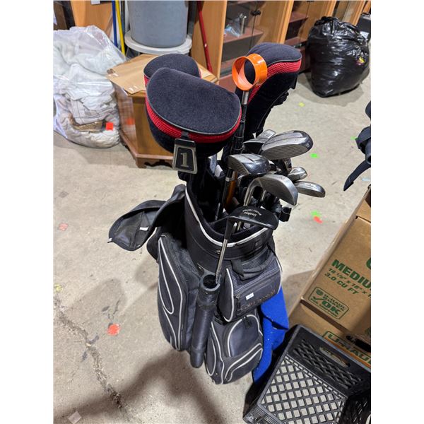 Golf clubs and bag