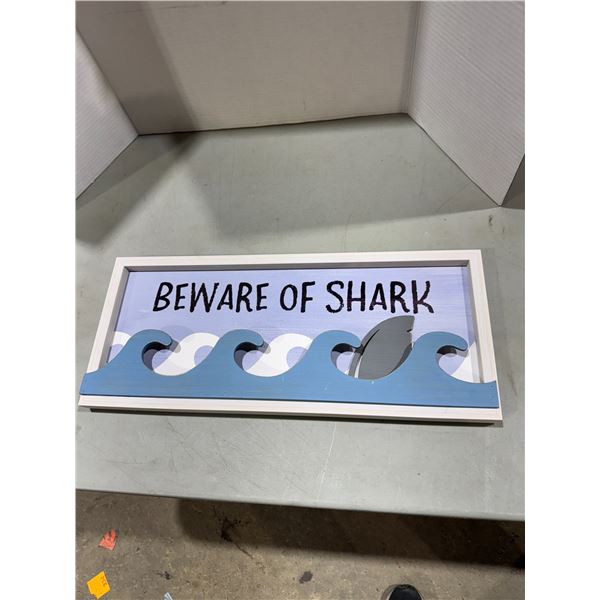 Beware of shark wall decor