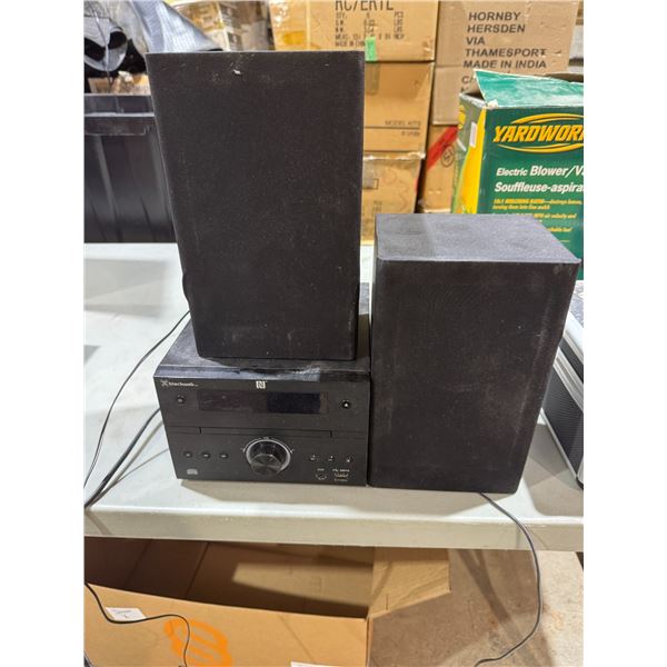 Black web shelf stereo