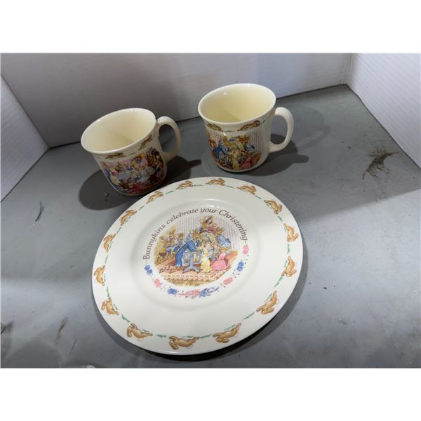 Funny kids plate and mugs one month