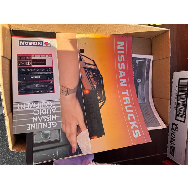 Vehicle advertising brochures