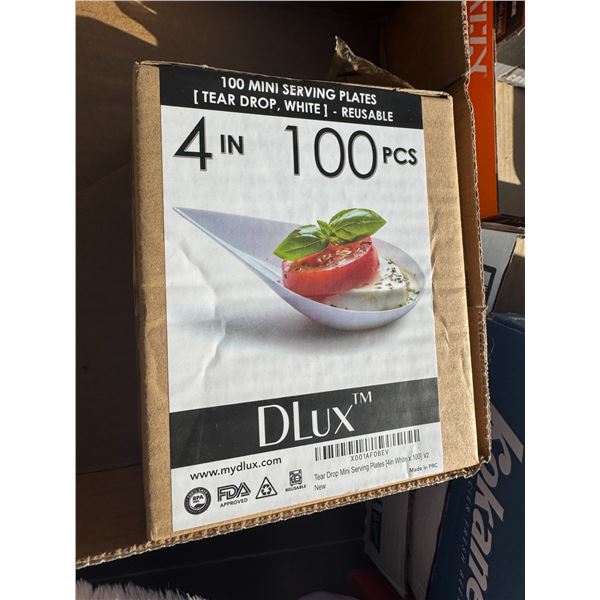 100 mini serving plates