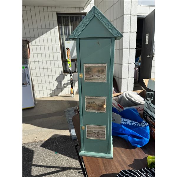 Shelf with cities, and cassettes