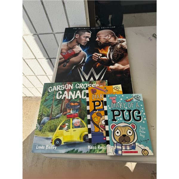Ultimate poster collection, wrestling, and children's books