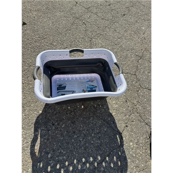 Space saving laundry basket