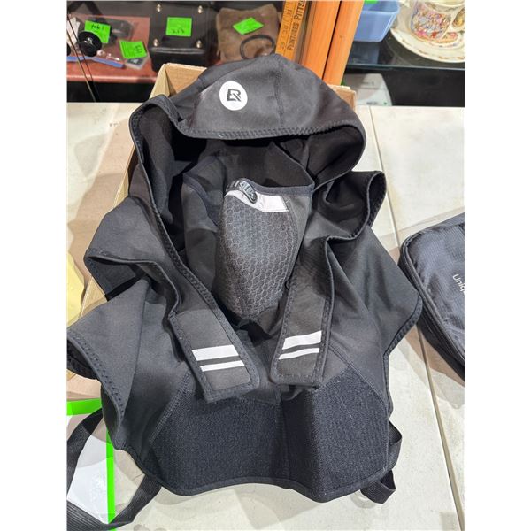 Neck warmer face guard hat